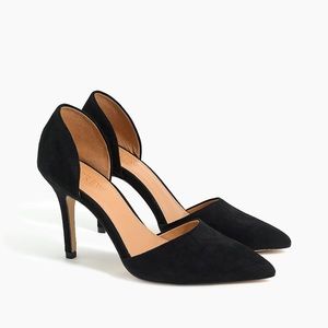 New in Box. J. Crew Black Suede d’Orsay Pumps